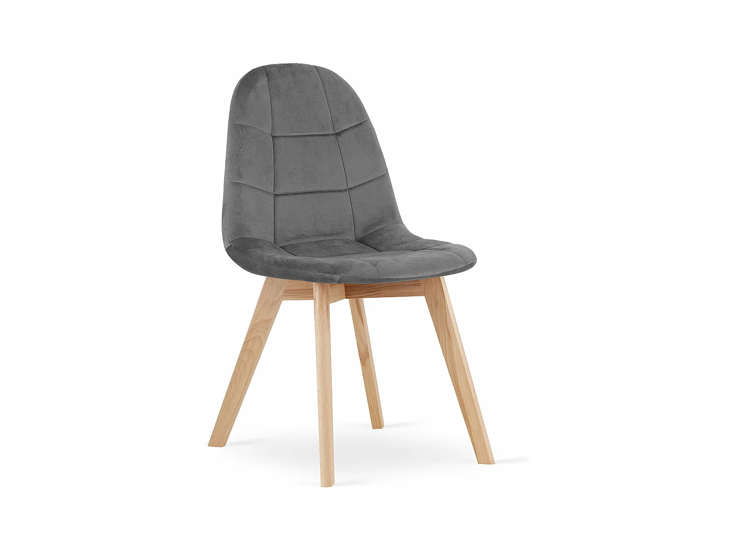 Chaise BORA - Velours Gris Foncé x 1