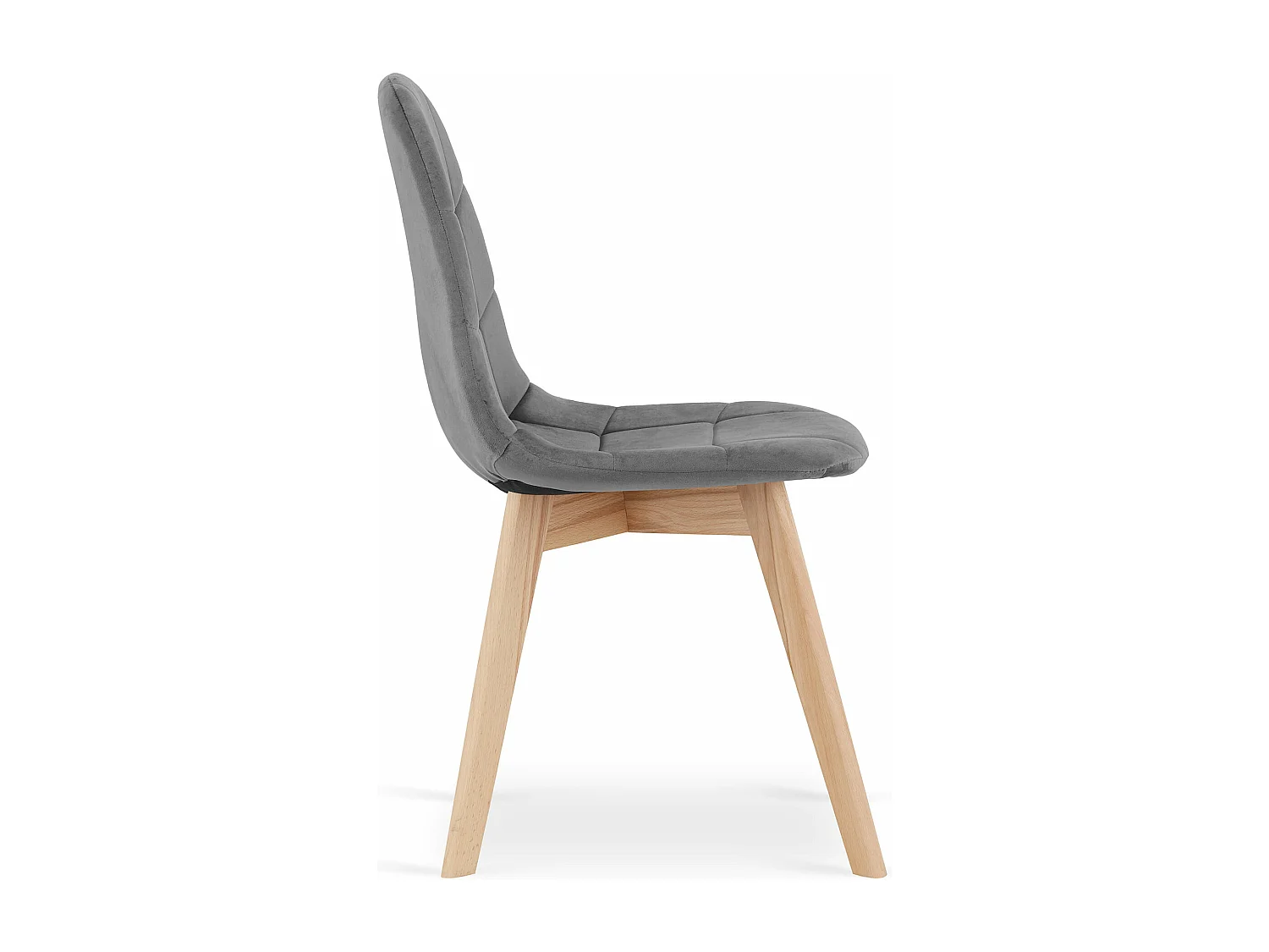 Stuhl BORA - Samt Dunkelgrau x 1