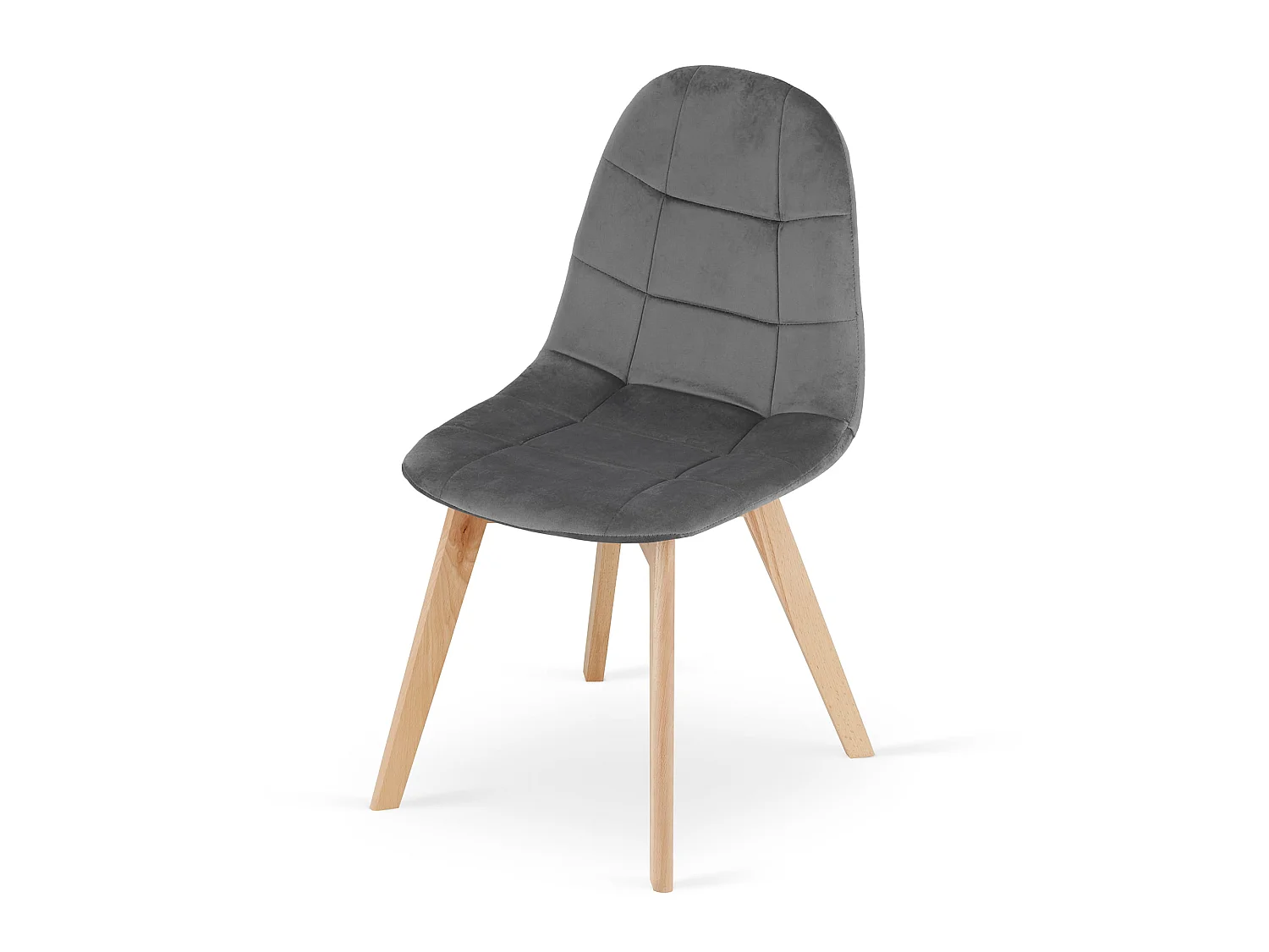 Stuhl BORA - Samt Dunkelgrau x 1