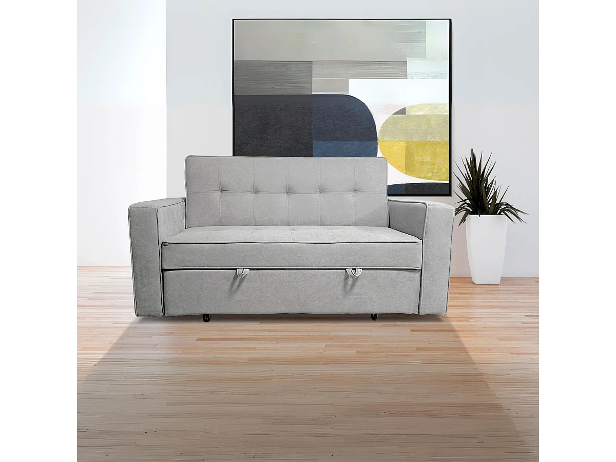 Sofá cama Rol con brazos gris 91x165x88 cm