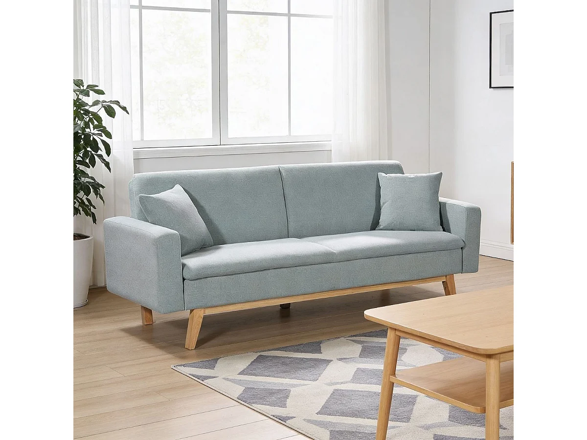 Sofá cama Indiana 2 plazas verde 84x206x74 cm