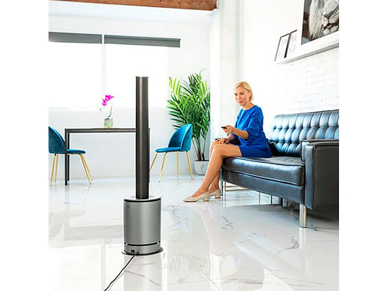 Ventilador/calefactor/purificador TotalPure 3 in 1 Connected Cecotec 2000W control vía App inox