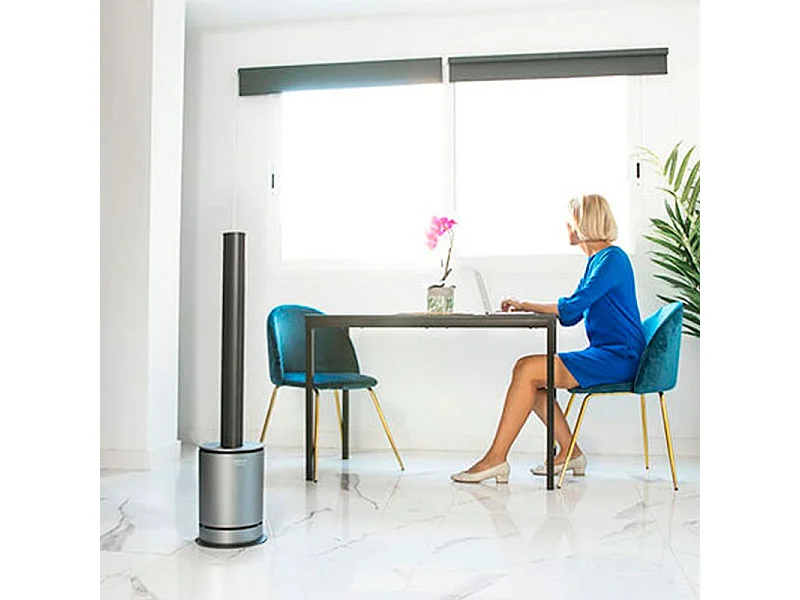 Ventilador/calefactor/purificador TotalPure 3 in 1 Connected Cecotec 2000W control vía App inox