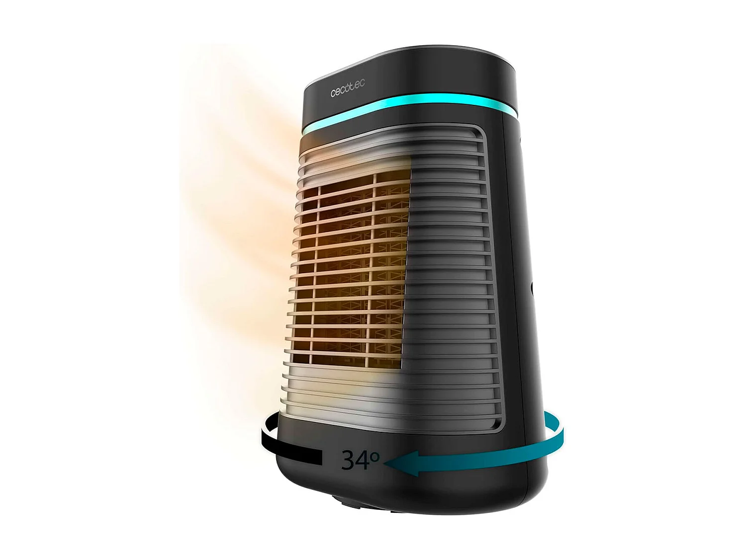 Calefactor cerámico Cecotec ReadyWarm 1550 Max Ceramic Rotate Smart 1500W oscilante negro