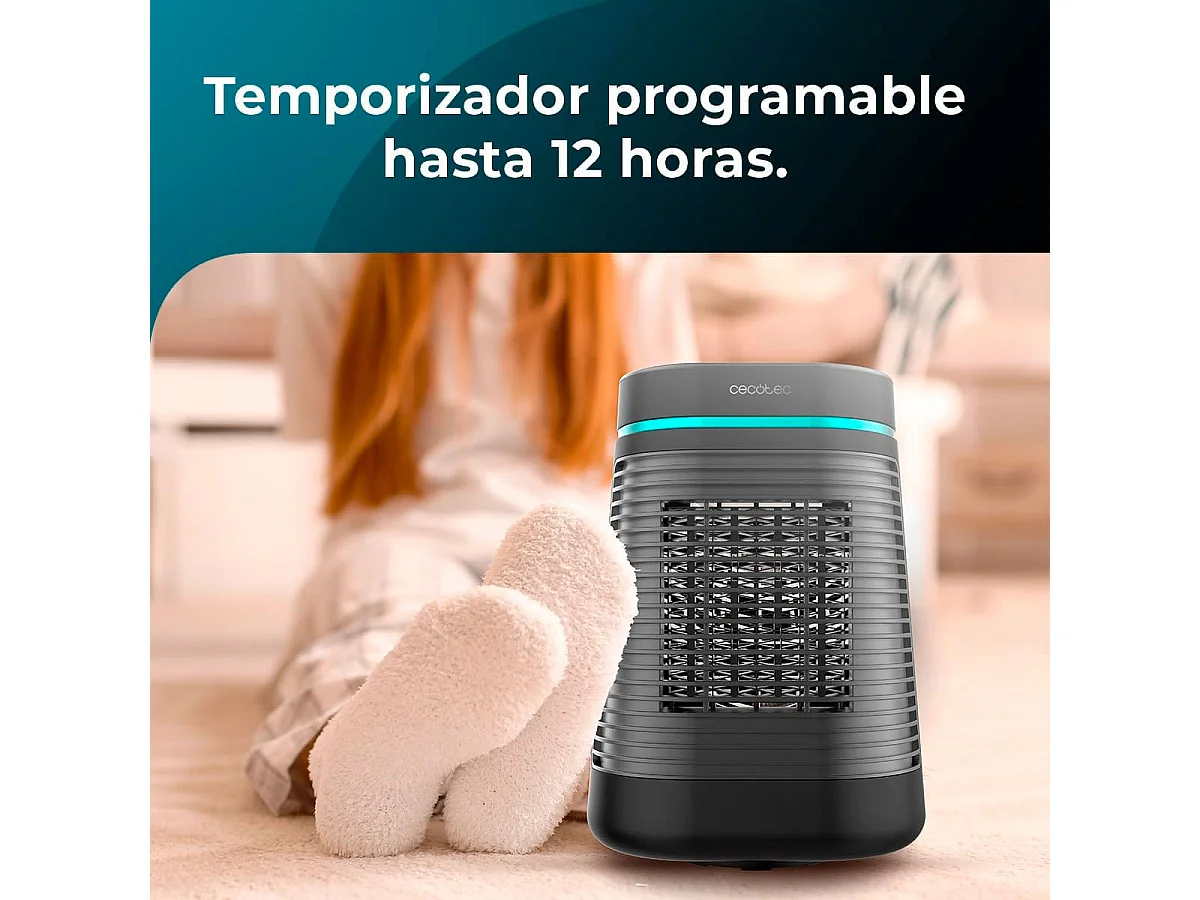 Calefactor cerámico Cecotec ReadyWarm 1550 Max Ceramic Rotate Smart 1500W oscilante negro