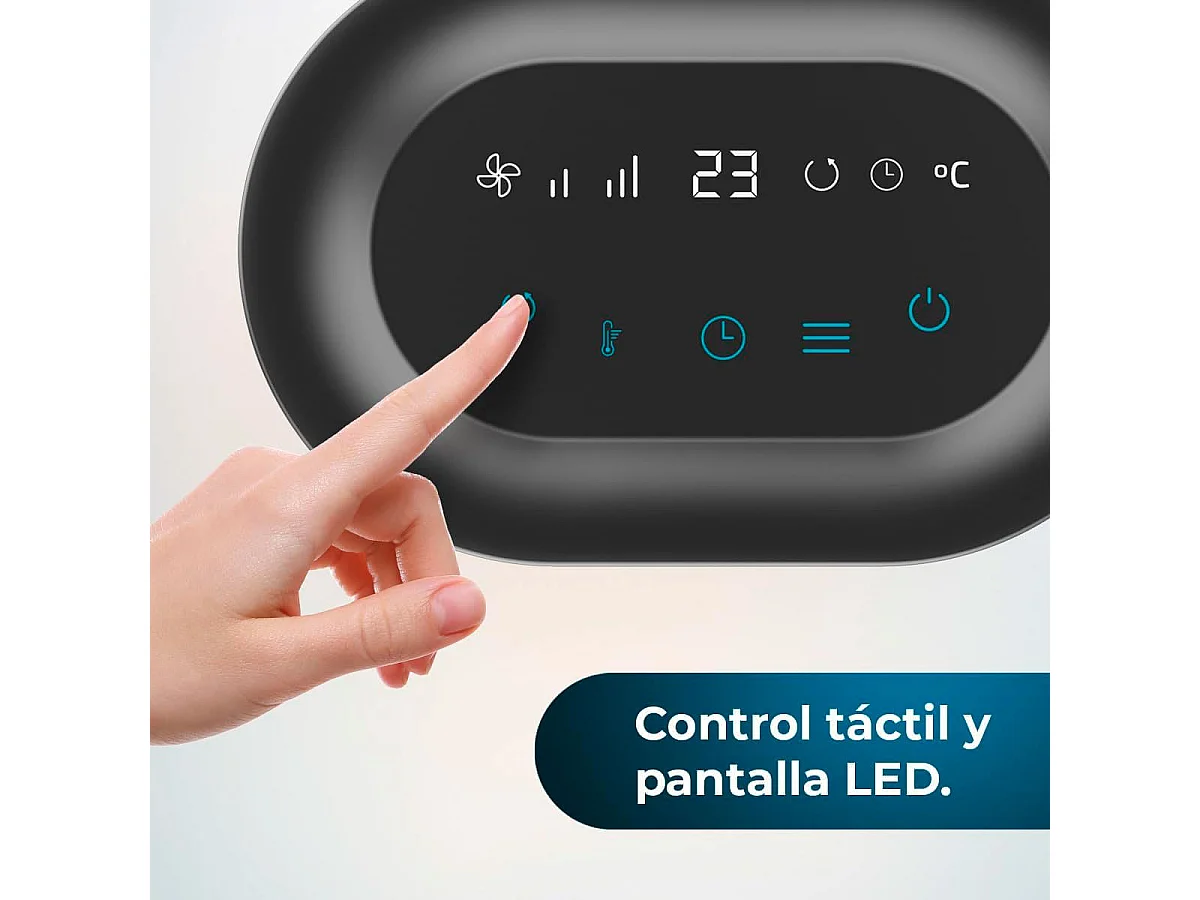 Calefactor cerámico Cecotec ReadyWarm 1550 Max Ceramic Rotate Smart 1500W oscilante negro