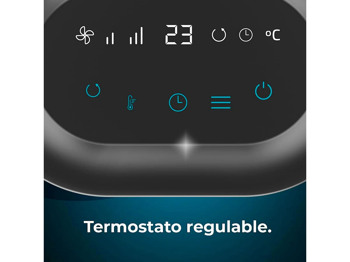 Calefactor cerámico Cecotec ReadyWarm 1550 Max Ceramic Rotate Smart 1500W oscilante negro