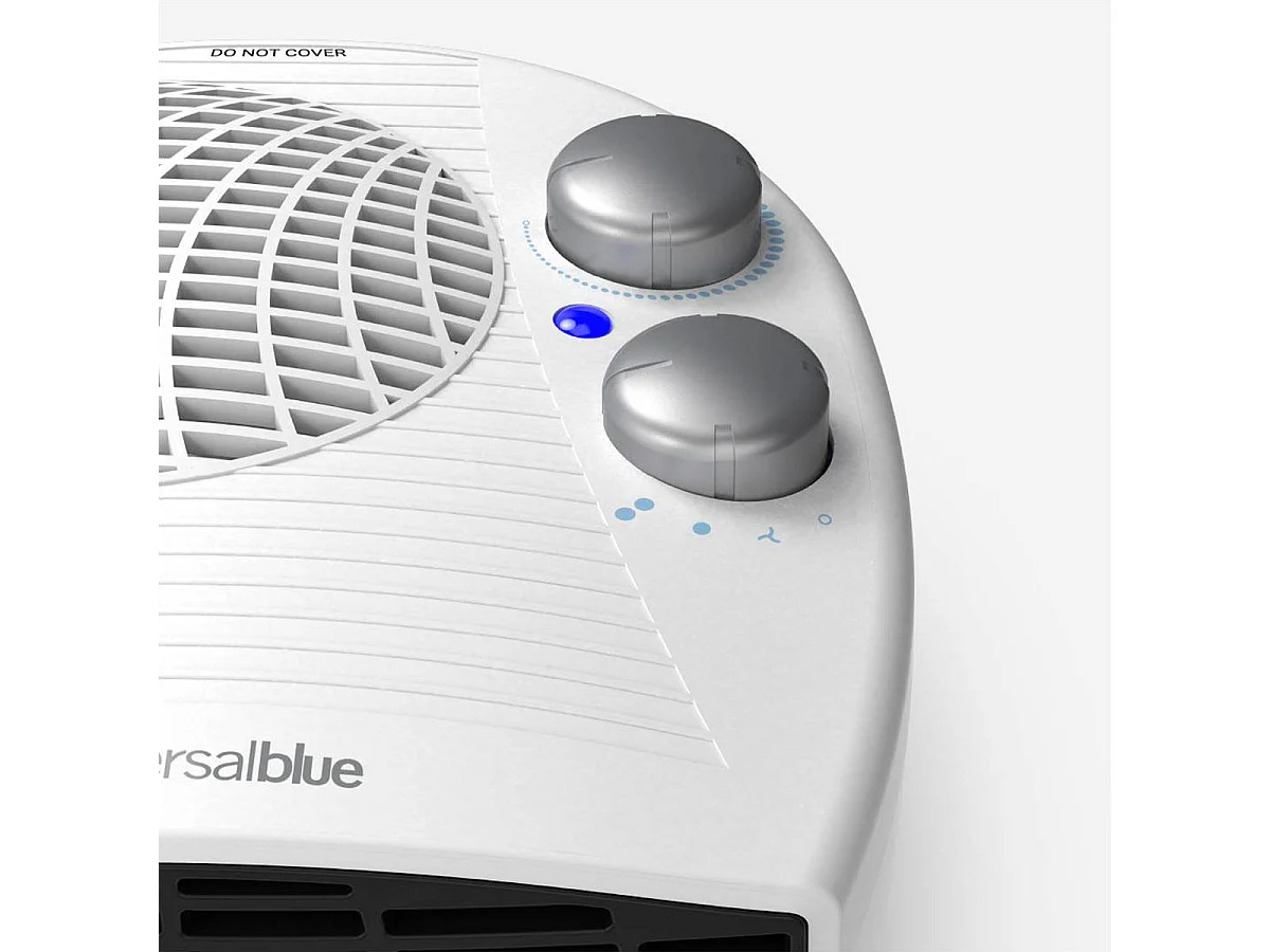 Calefactor ventilador Copacabana Universal Blue 2000W diseño horizontal blanco