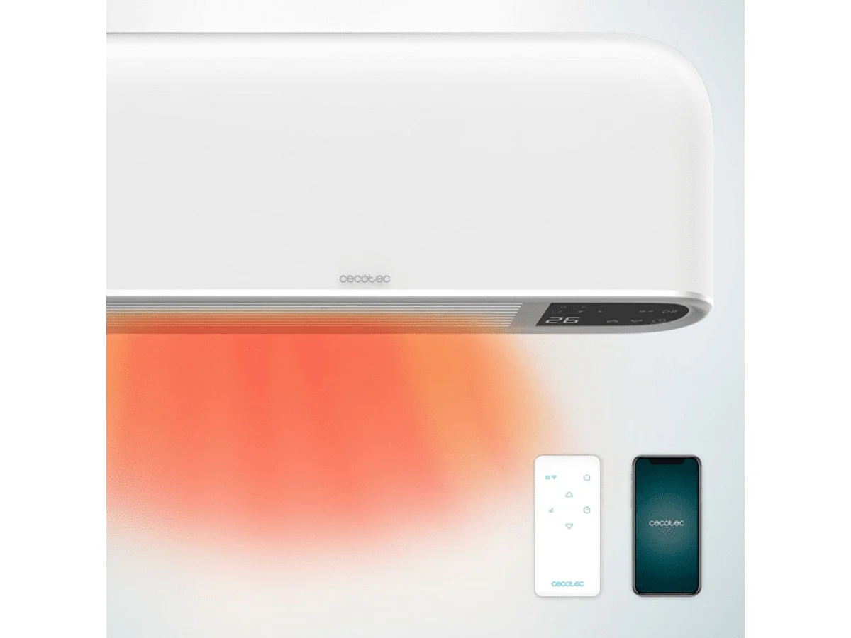 Calefactor mural Cecotec ReadyWarm 2000 Max Box Ceramic 2000W mando a distancia blanco