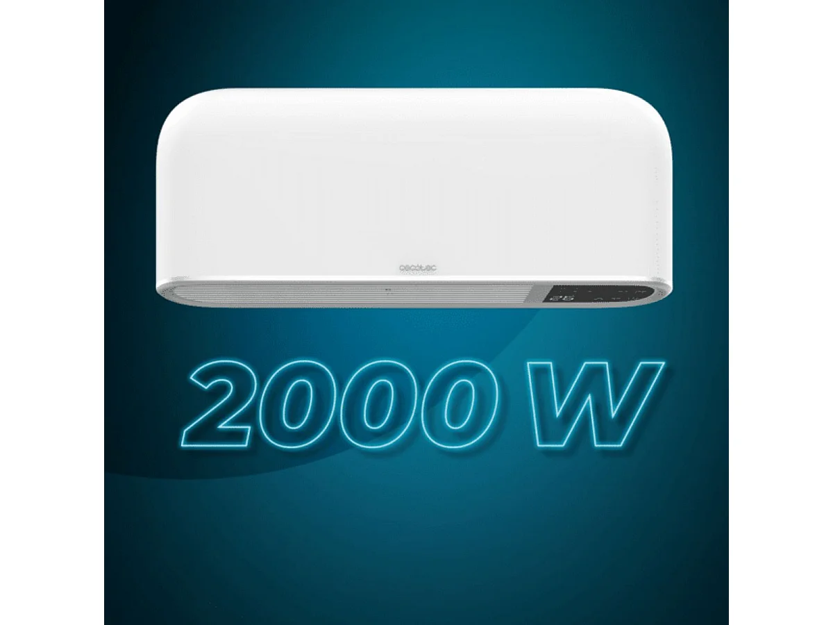 Calefactor mural Cecotec ReadyWarm 2000 Max Box Ceramic 2000W mando a distancia blanco