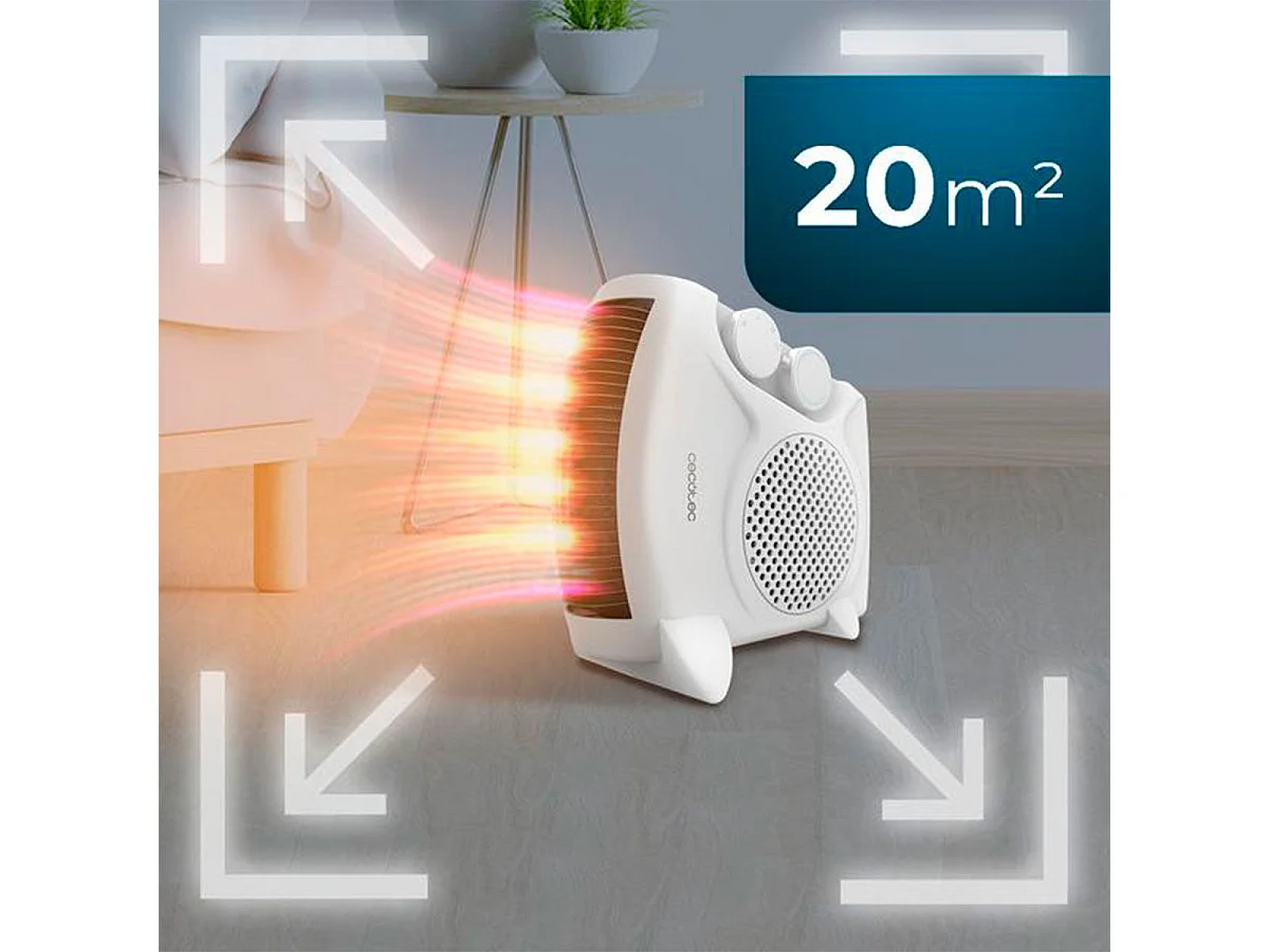 Calefactor ventilador Cecotec ReadyWarm 2000 Max Dual White 2000W diseño vertical blanco