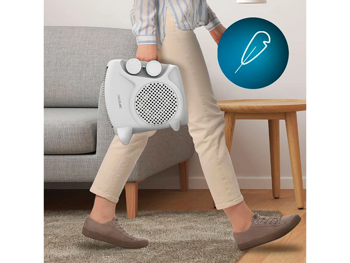 Calefactor ventilador Cecotec ReadyWarm 2000 Max Dual White 2000W diseño vertical blanco