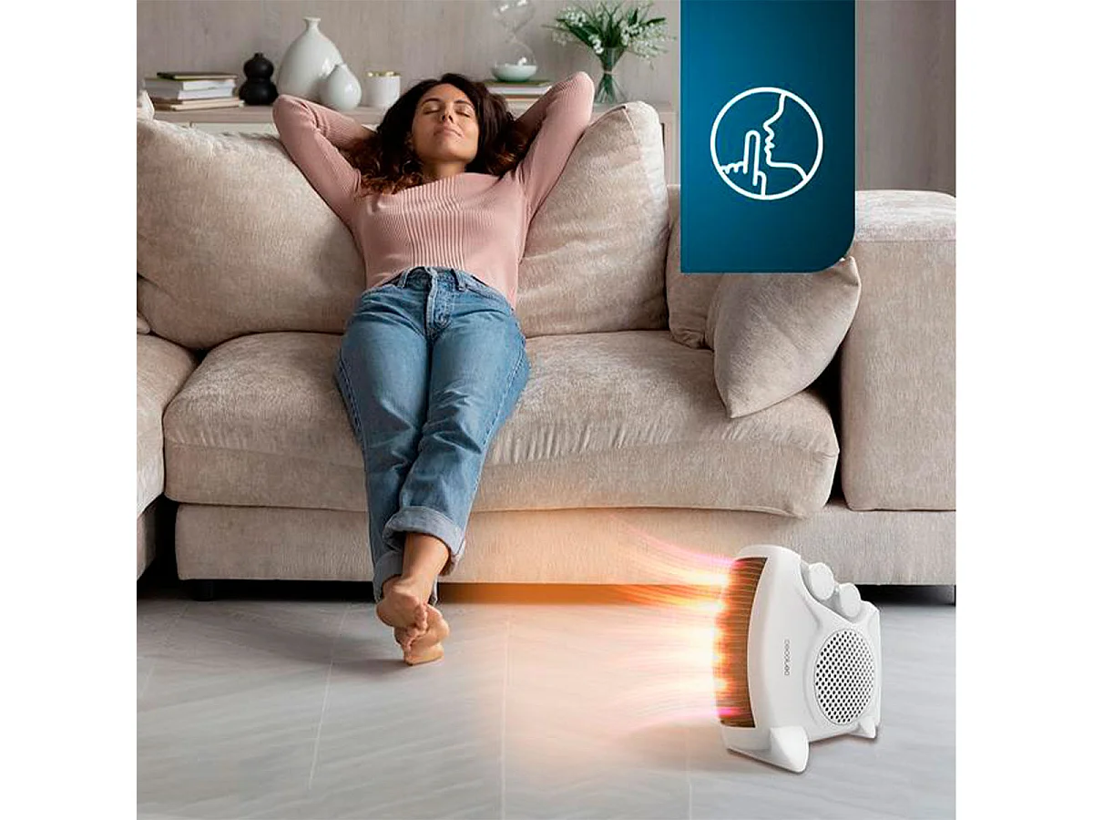 Calefactor ventilador Cecotec ReadyWarm 2000 Max Dual White 2000W diseño vertical blanco