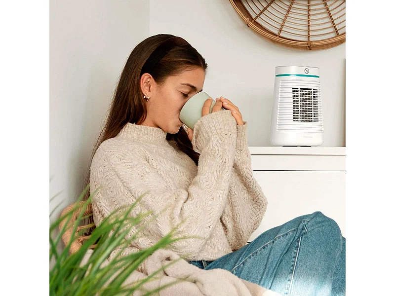 Calefactor cerámico Cecotec ReadyWarm 1550 Max Ceramic Rotate 1500W oscilante blanco