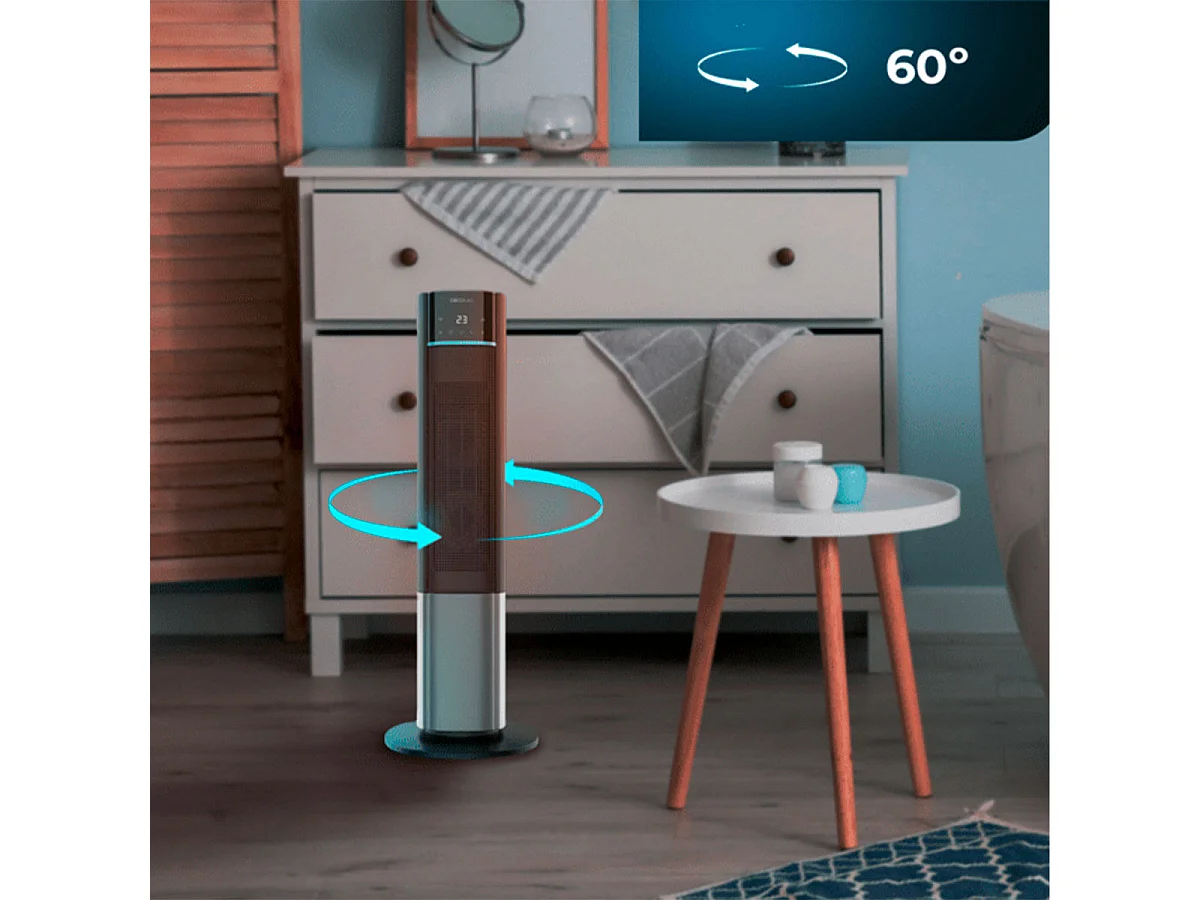 Calefactor cerámico Cecotec ReadyWarm 2070 Max Ceramic Rotate Smart 2000W oscilante negro