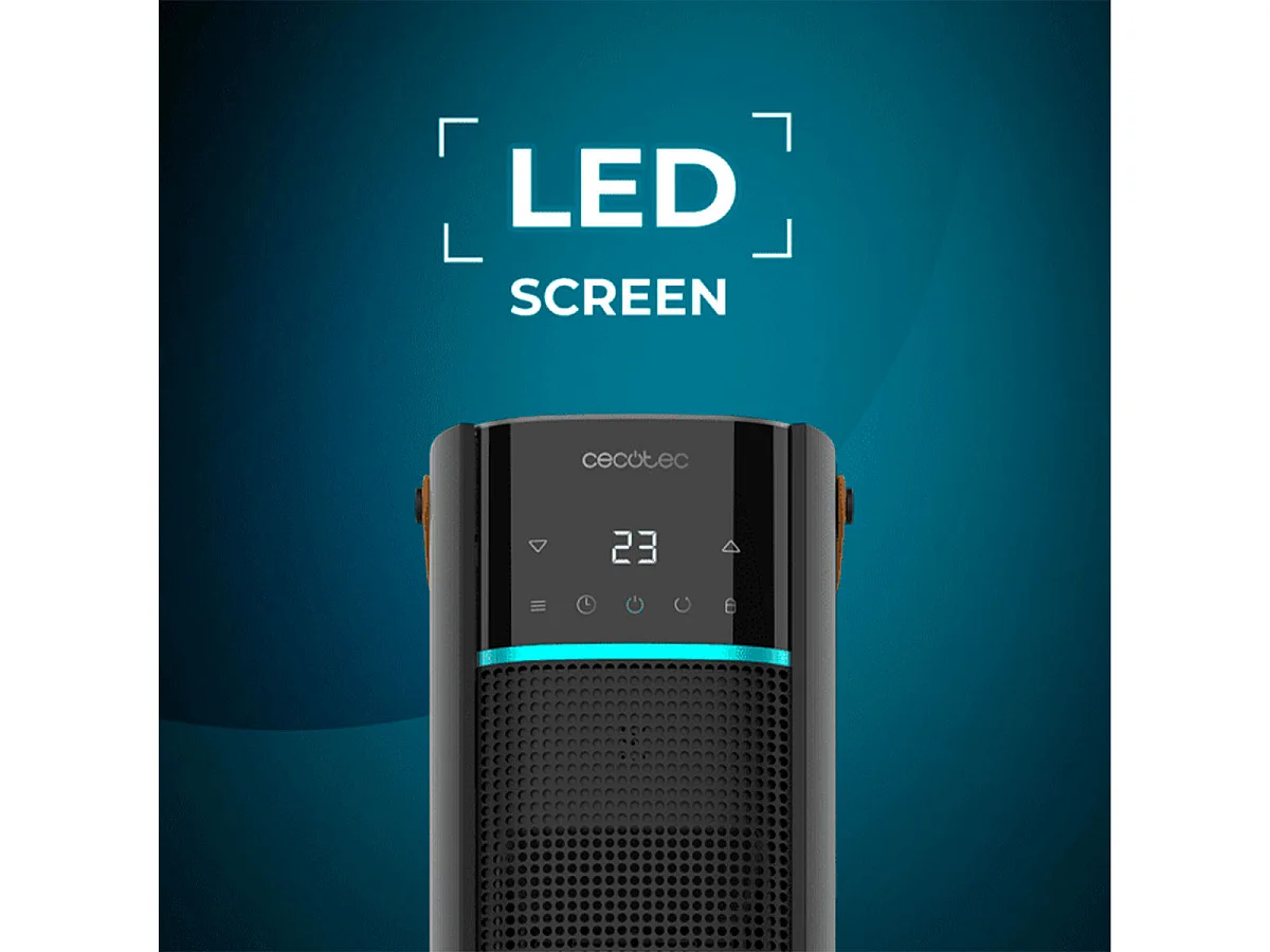 Calefactor cerámico Cecotec ReadyWarm 2070 Max Ceramic Rotate Smart 2000W oscilante negro