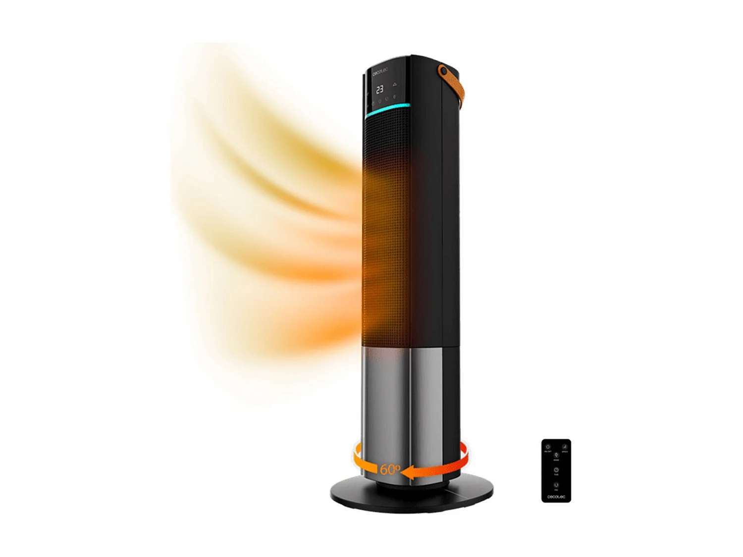 Calefactor cerámico Cecotec ReadyWarm 2070 Max Ceramic Rotate Smart 2000W oscilante negro