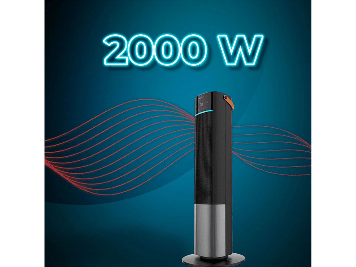 Calefactor cerámico Cecotec ReadyWarm 2070 Max Ceramic Rotate Smart 2000W oscilante negro