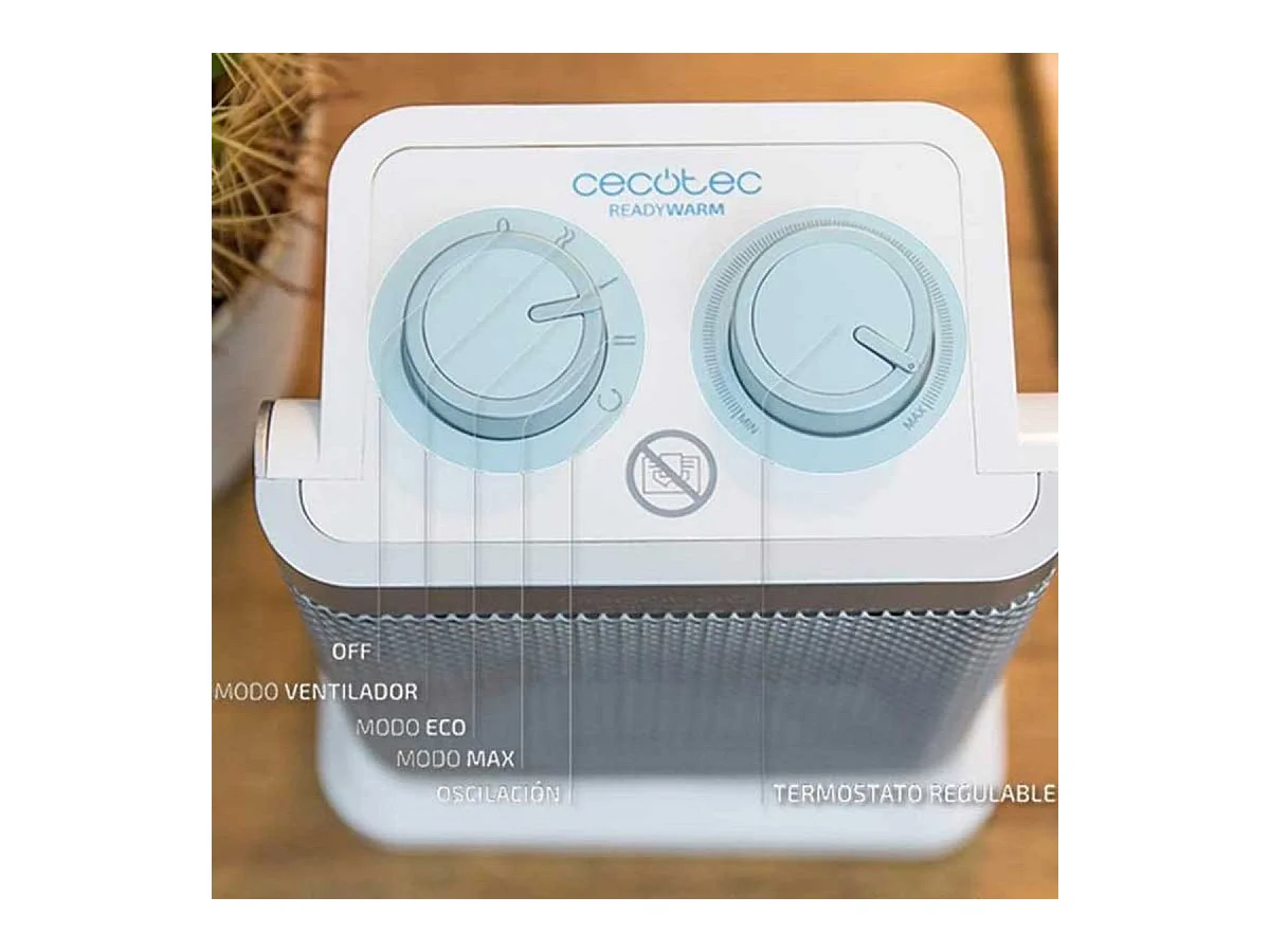 Calefactor cerámico oscilante Ready Warm 6100 Ceramic Rotate Cecotec 1500W 3 modos de funcionamiento