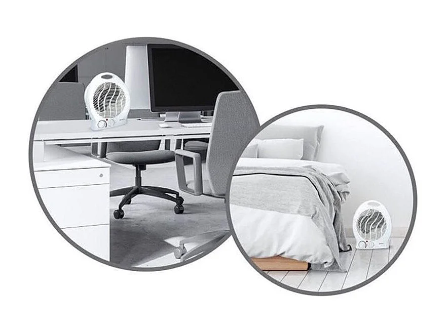 Calefactor vertical Alpina 2000W blanco 23x27x13,5 cm