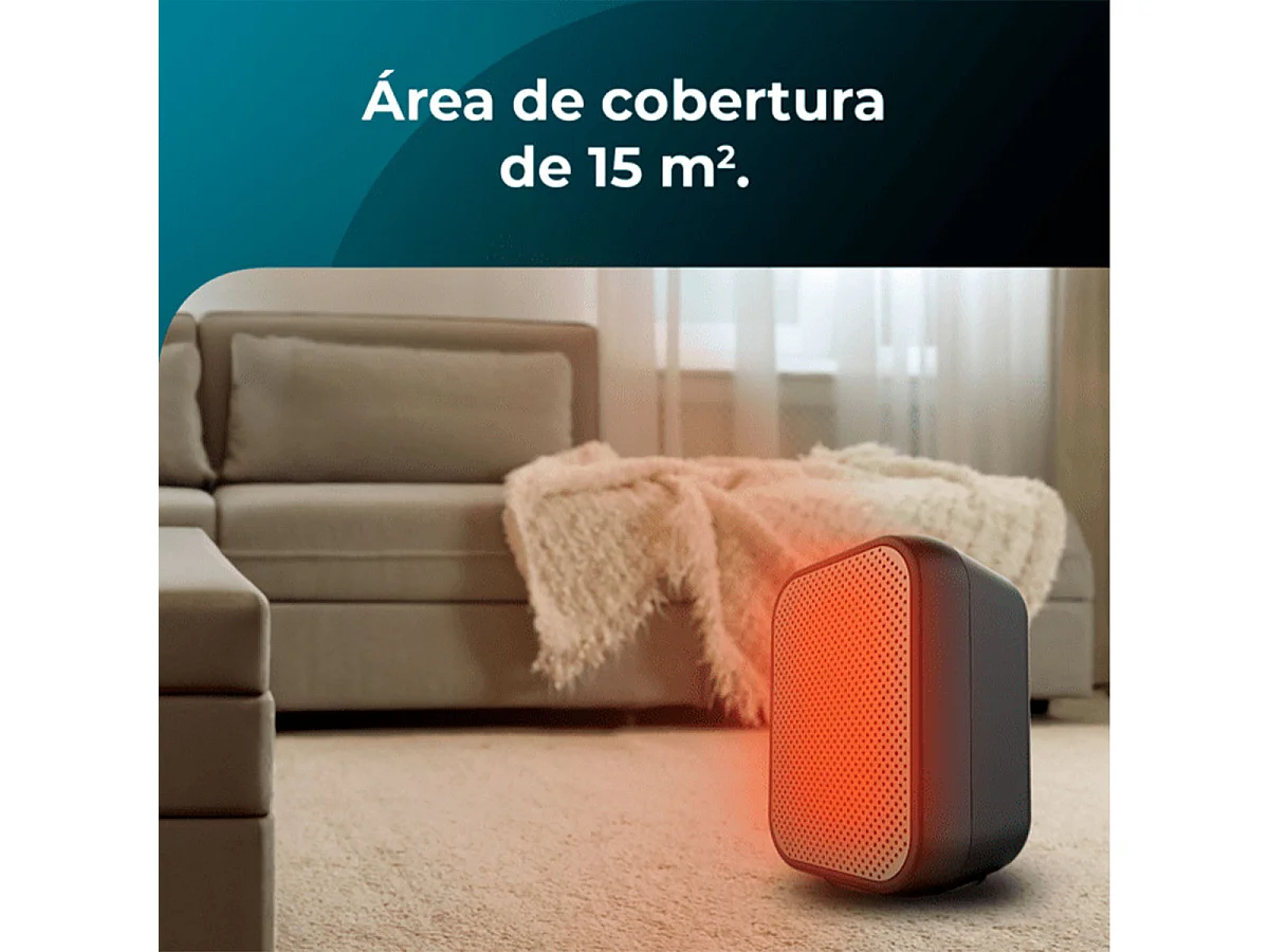 Calefactor cerámico Cecotec ReadyWarm 1500 Max Ceramic Rotate 1500W oscilante negro