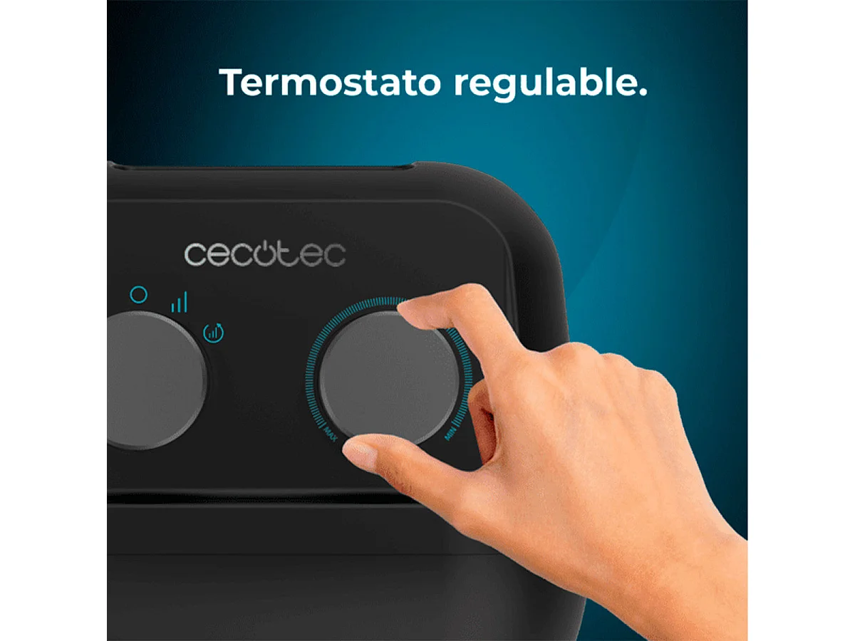 Calefactor cerámico Cecotec ReadyWarm 1500 Max Ceramic Rotate 1500W oscilante negro