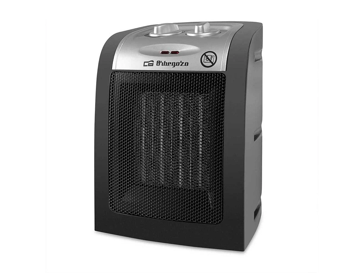 Calefactor cerámico Orbegozo CR 5017 1500W 2 niveles de potencia negro