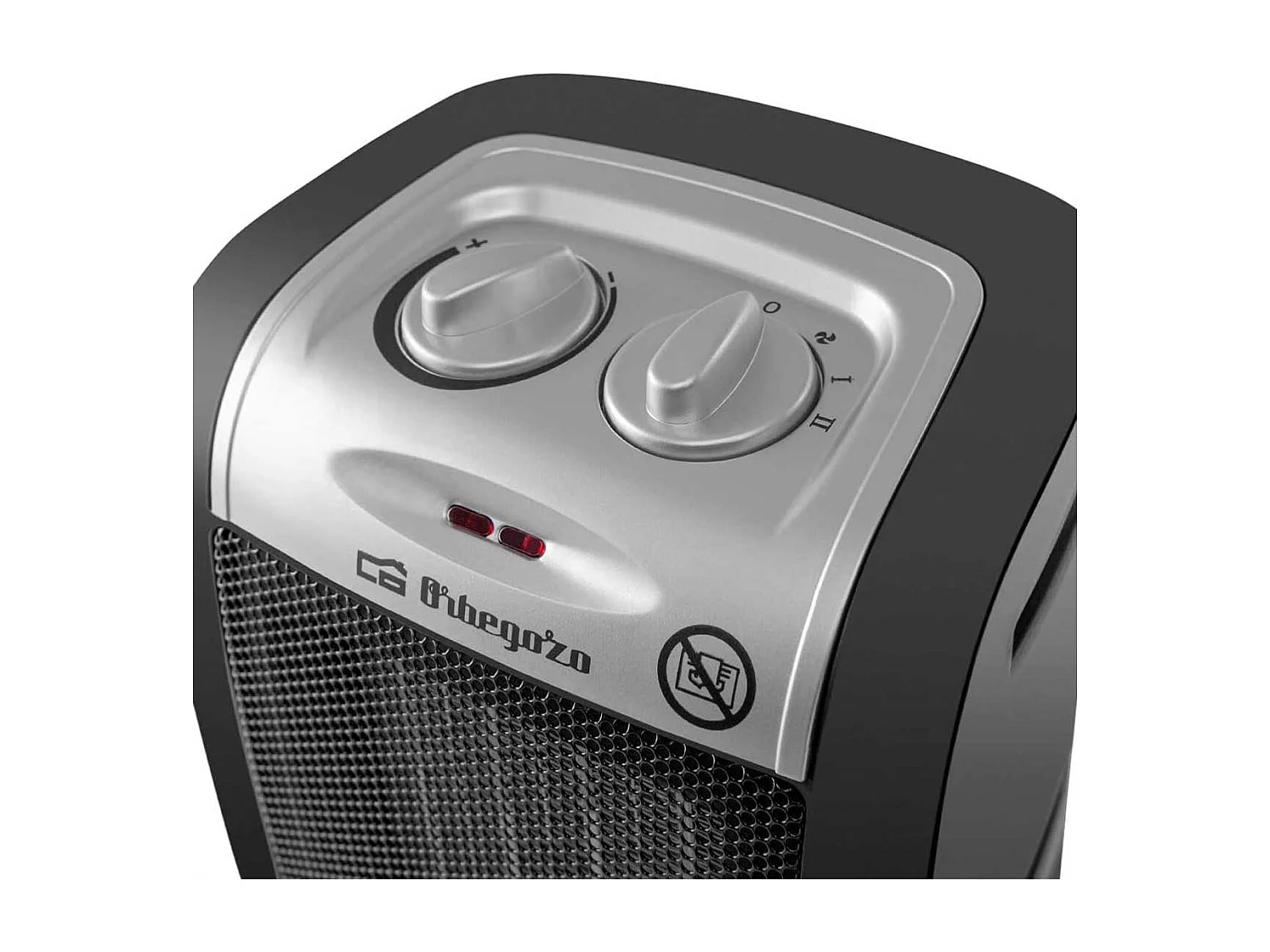 Calefactor cerámico Orbegozo CR 5017 1500W 2 niveles de potencia negro