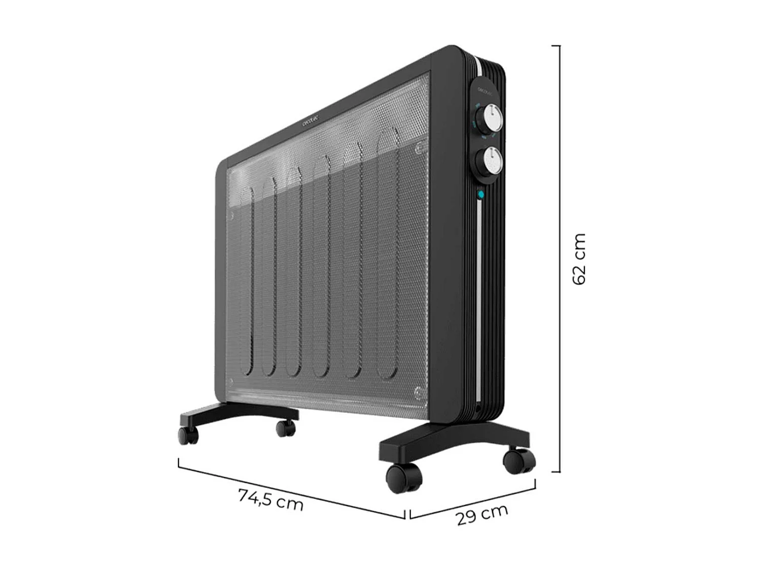 Radiador de mica Cecotec ReadyWarm 2000 Now 2000W 2 niveles negro