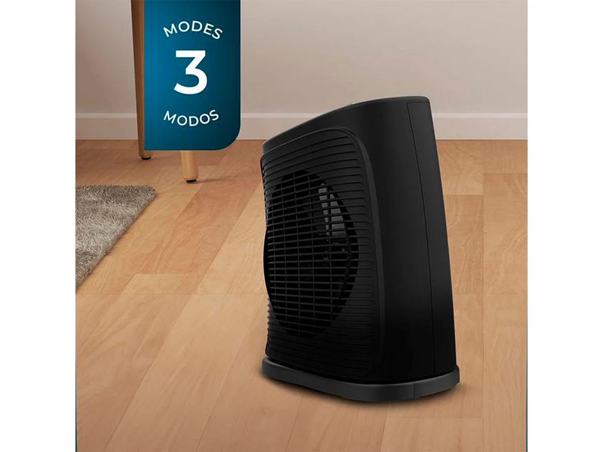 Calefactor ventilador Cecotec ReadyWarm 2050 Max Force Black 2000W diseño vertical negro