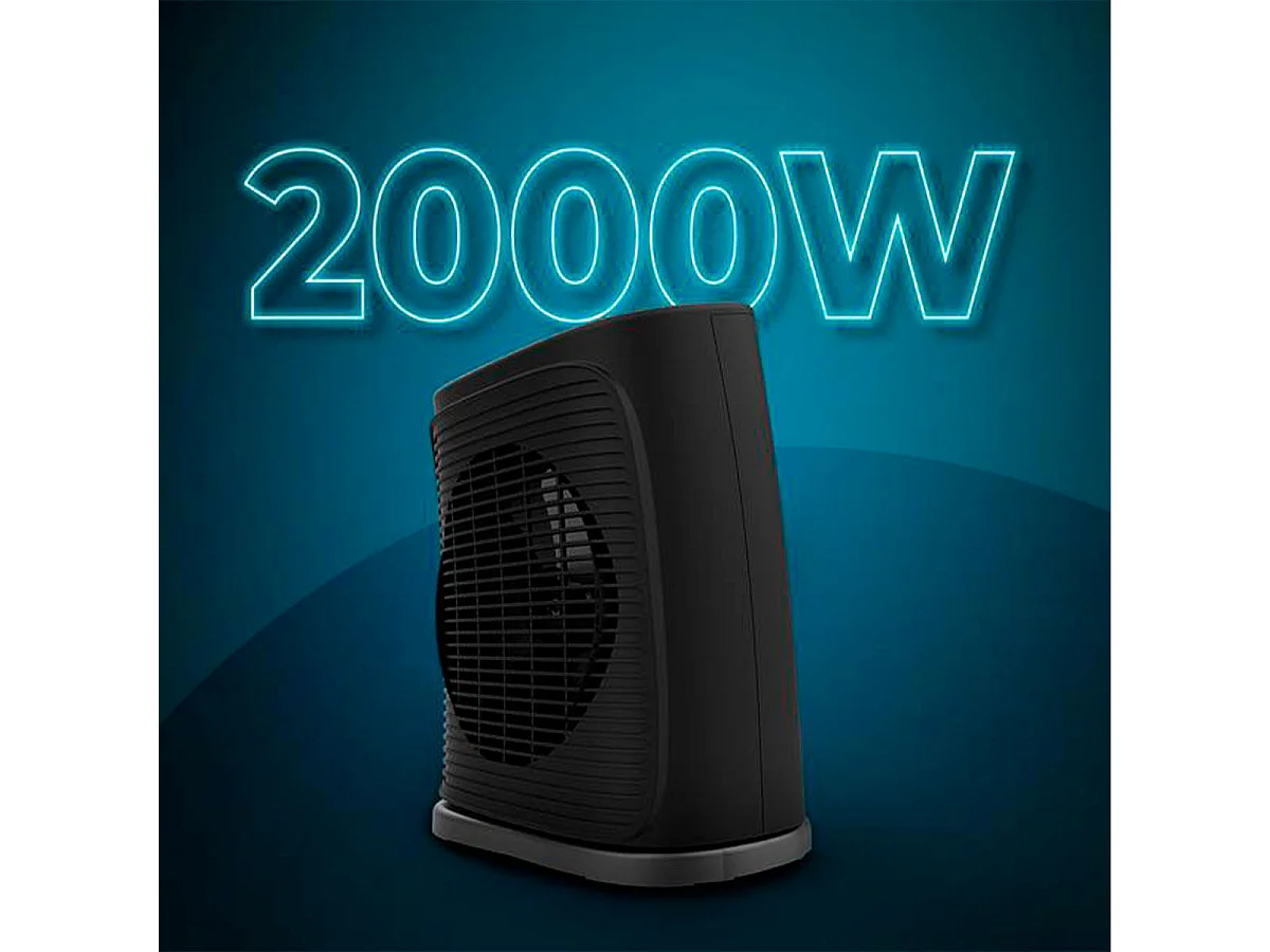 Calefactor ventilador Cecotec ReadyWarm 2050 Max Force Black 2000W diseño vertical negro