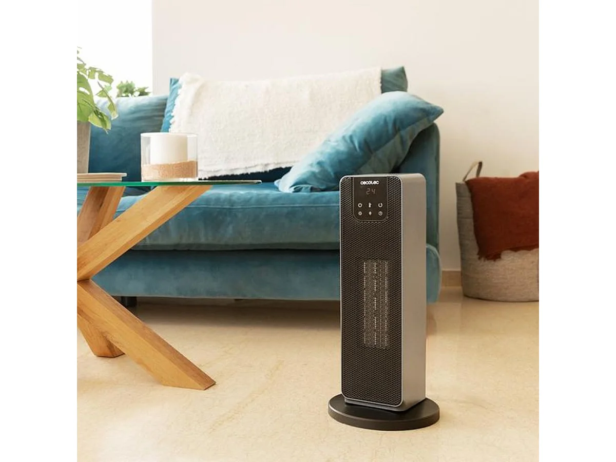 Calefactor de pie Cecotec ReadyWarm 2000 Max Ceramic Rotate Smart 2000W táctil 3 modos negro