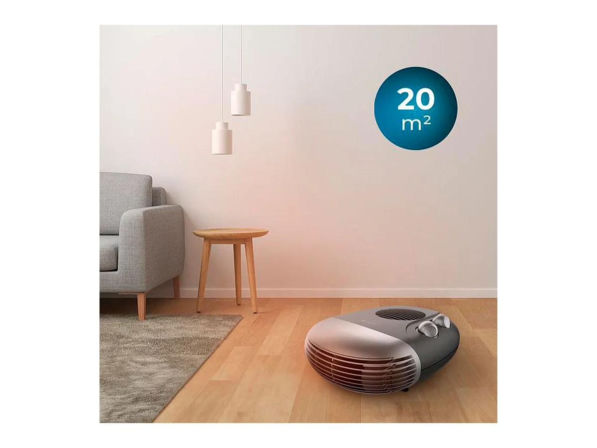 Calefactor ventilador Cecotec ReadyWarm 2000 Max Horizon Black 2000W diseño horizontal negro
