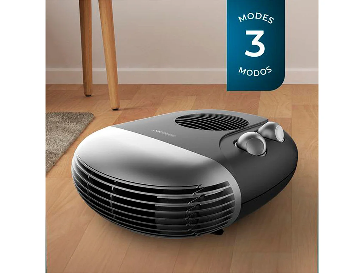 Calefactor ventilador Cecotec ReadyWarm 2000 Max Horizon Black 2000W diseño horizontal negro