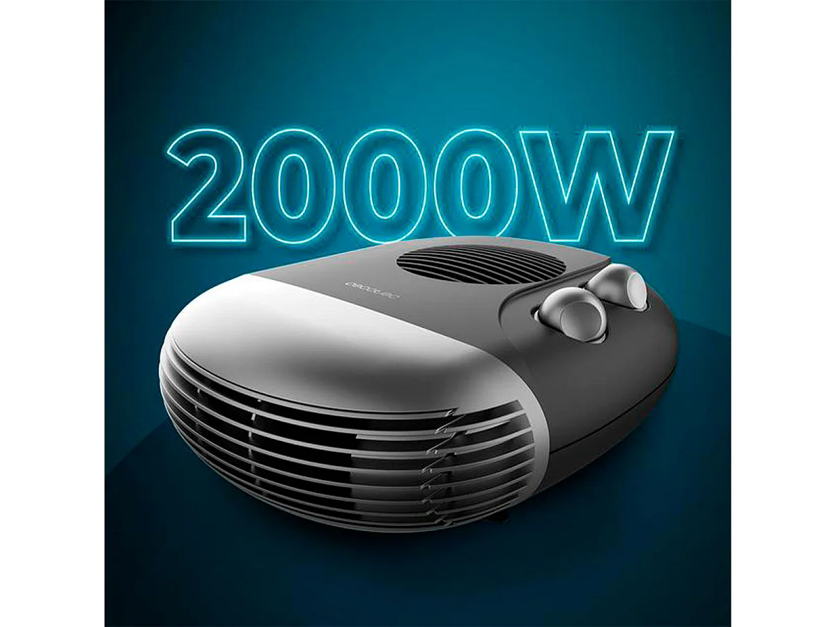 Calefactor ventilador Cecotec ReadyWarm 2000 Max Horizon Black 2000W diseño horizontal negro