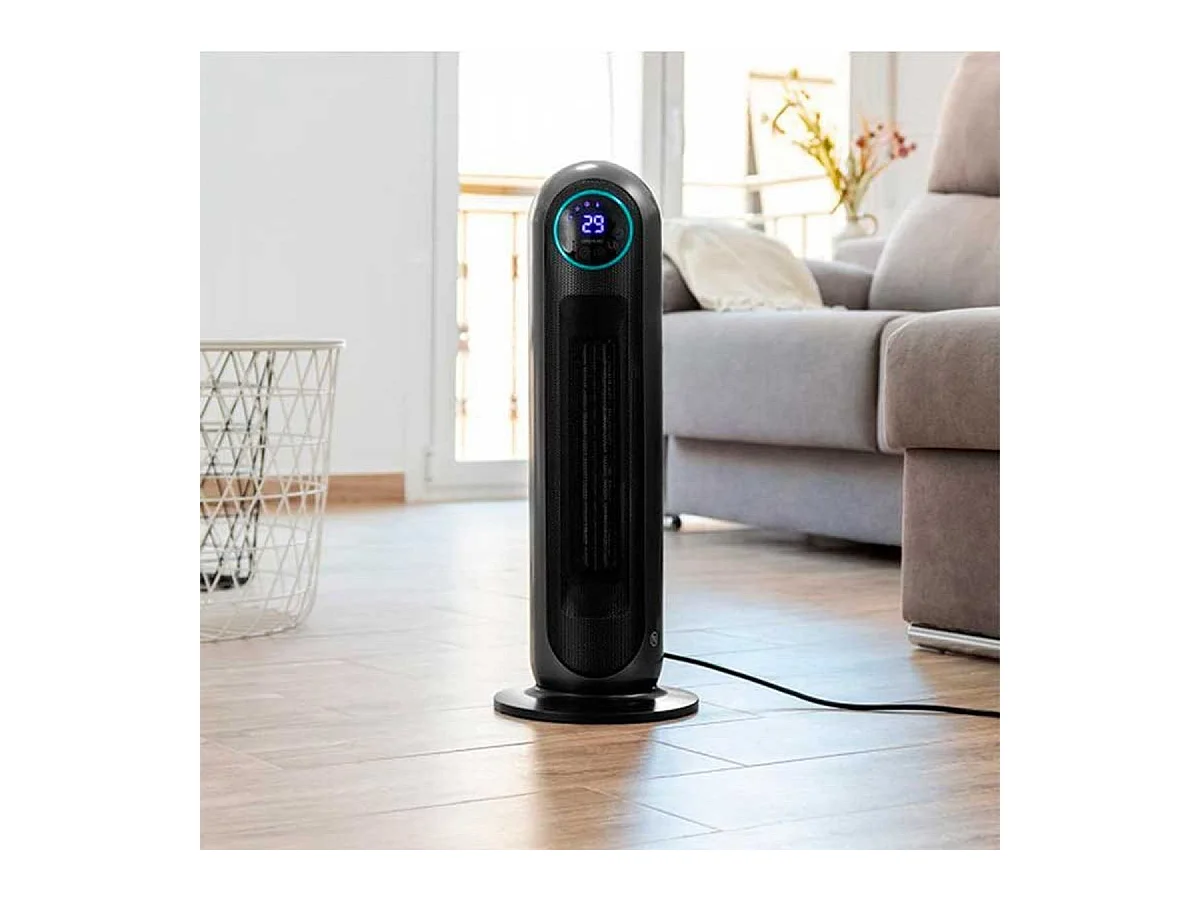 Calefactor cerámico Ready Warm 10150 Smart Ceramic Pro Cecotec 2200W pantalla LED con mando negro