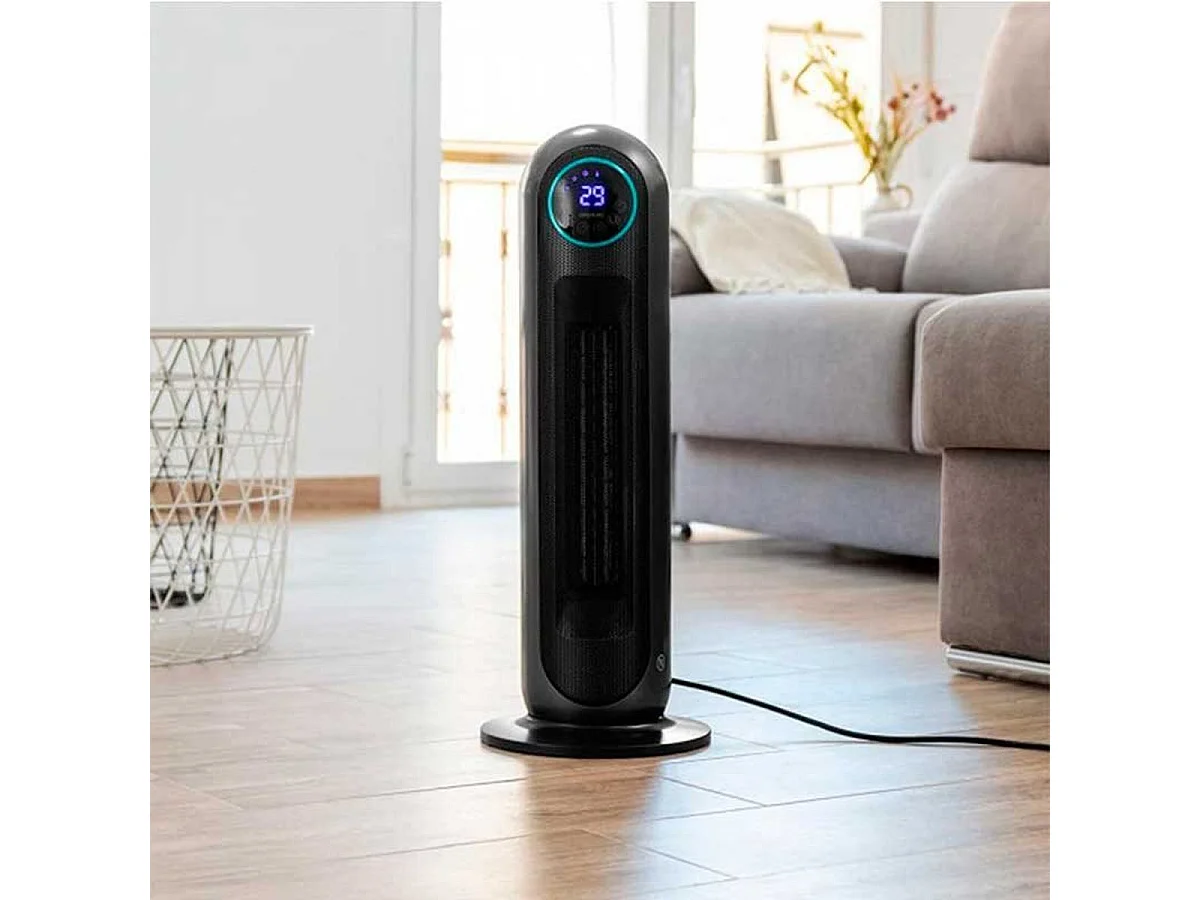 Calefactor cerámico Ready Warm 10150 Smart Ceramic Pro Cecotec 2200W pantalla LED con mando negro