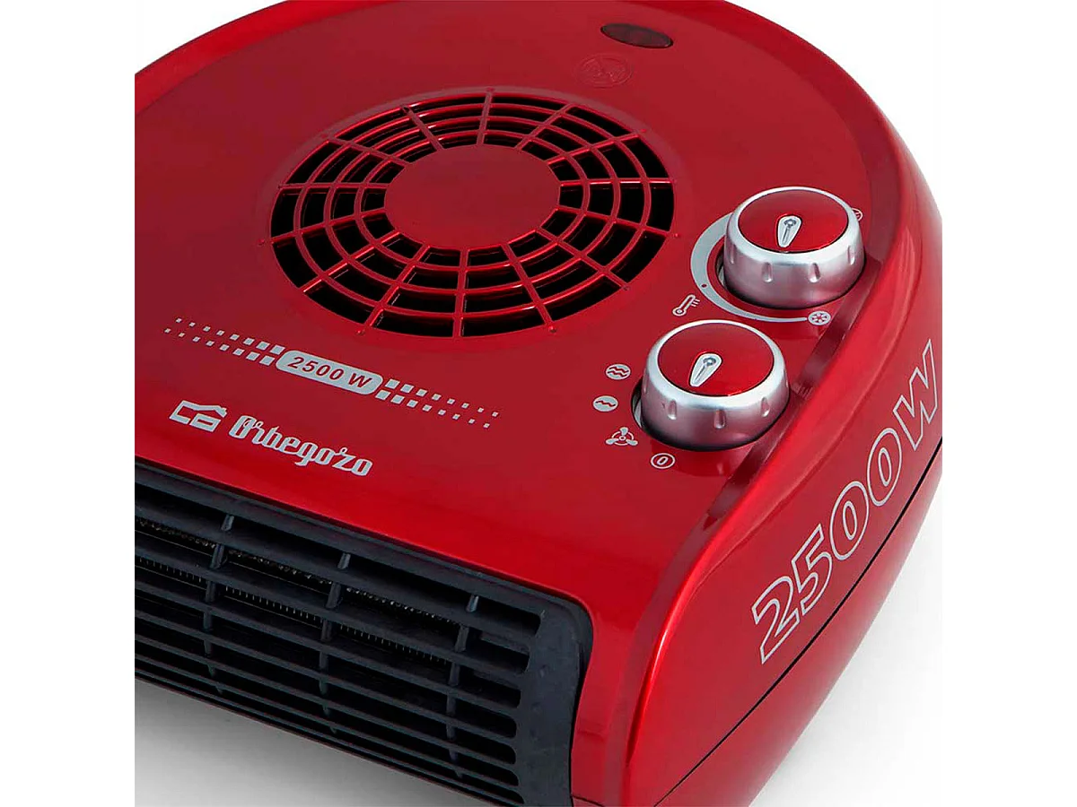 Calefactor ventilador Orbegozo FH 5033 2500W diseño horizontal rojo