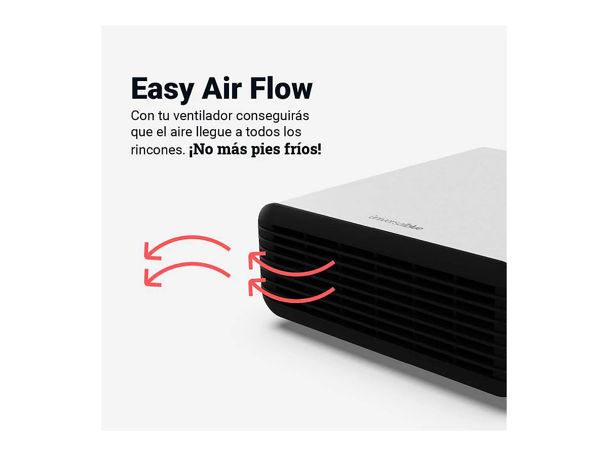 Calefactor ventilador Wakama 4020W Universal Blue 2000W diseño horizontal blanco
