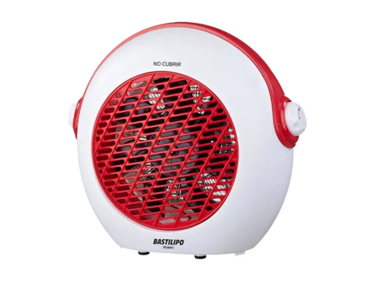 Calefactor Bastilipo TVC-2000R 3 posiciones ventilador blanco/rojo