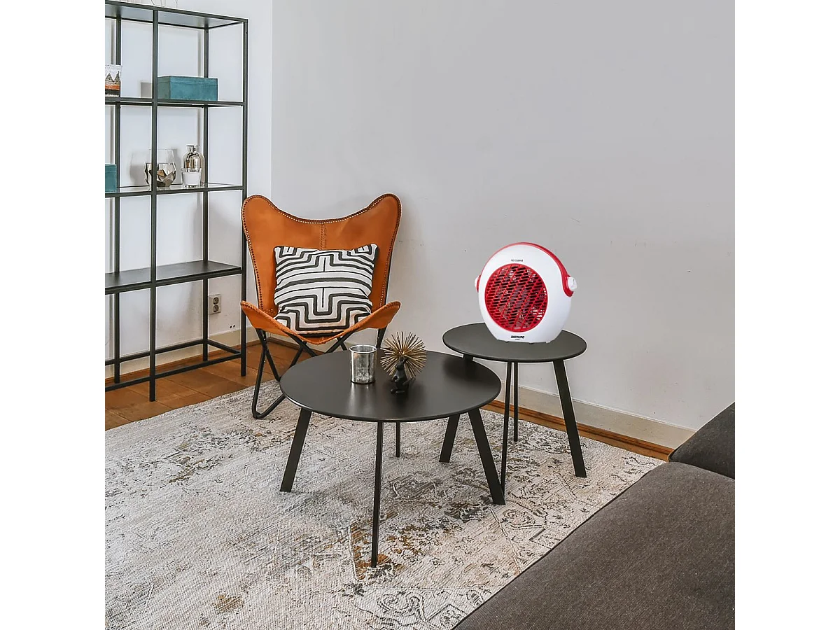 Calefactor Bastilipo TVC-2000R 3 posiciones ventilador blanco/rojo