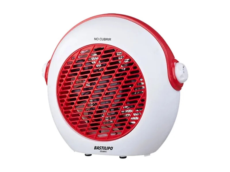 Calefactor Bastilipo TVC-2000R 3 posiciones ventilador blanco/rojo