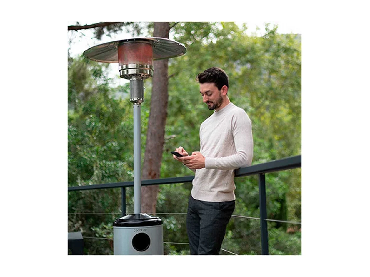 Calefactor exterior Ready Warm 8800 Outdoor Microclimate Cecotec 14000W inox