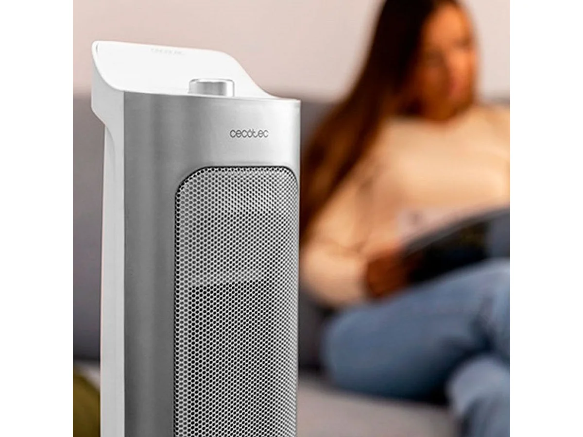 Calefactor cerámico Ready Warm 6700 Ceramic Sky Cecotec 2000W oscilante blanco