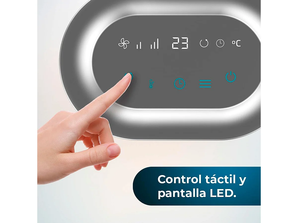 Calefactor cerámico Cecotec ReadyWarm 1550 Max Ceramic Rotate Smart 1500W oscilante blanco