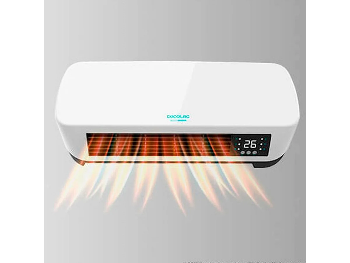 Calefactor cerámico de pared Ready Warm 5200 Box Ceramic Cecotec 2000W con mando blanco