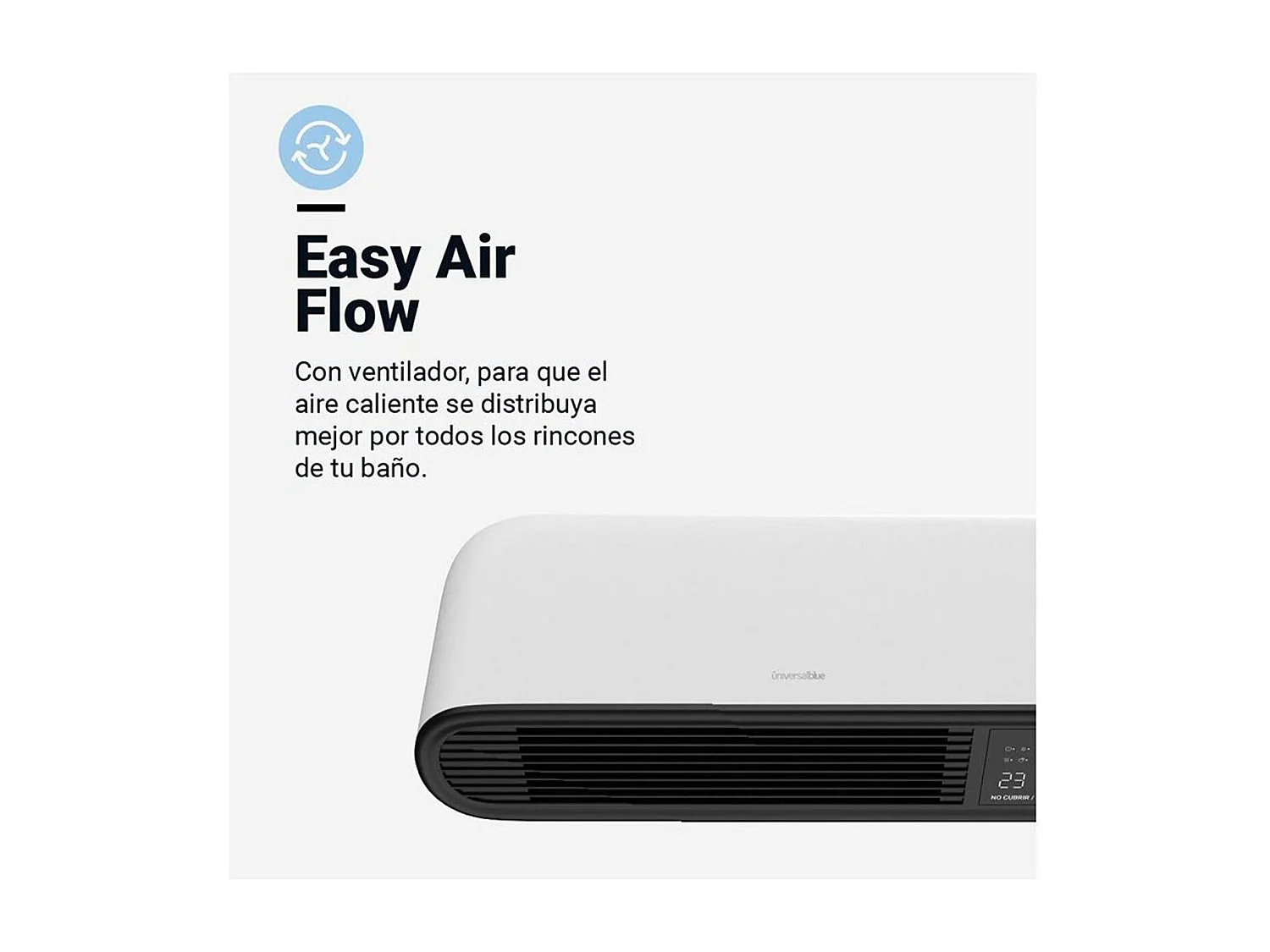 Split calefactor de baño Cayo Largo 4020W Universal Blue con mando 2000W blanco