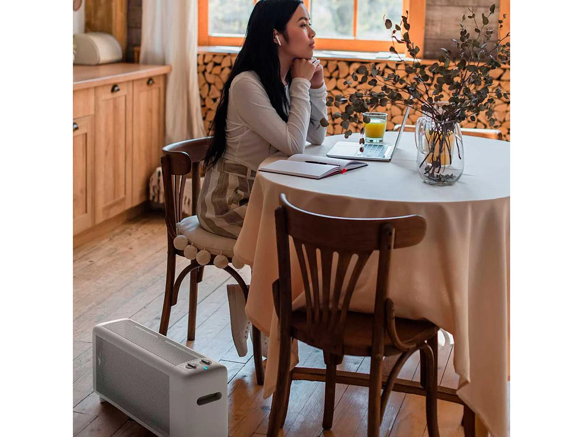 Calefactor de mica Inka 4020 Universal Blue 1500W diseño horizontal blanco