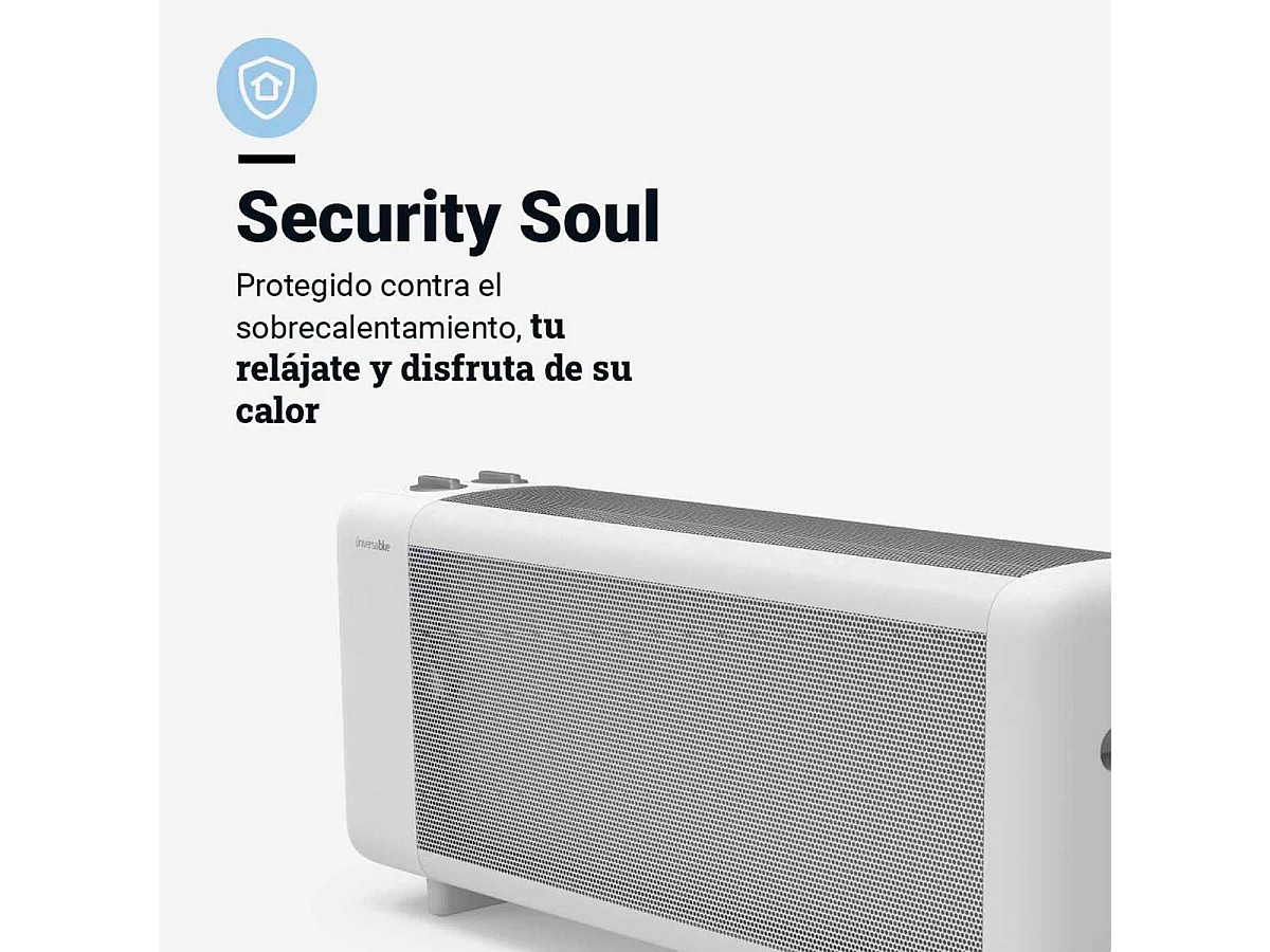Calefactor de mica Inka 4020 Universal Blue 1500W diseño horizontal blanco