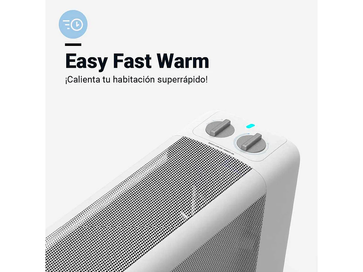 Calefactor de mica Inka 4020 Universal Blue 1500W diseño horizontal blanco